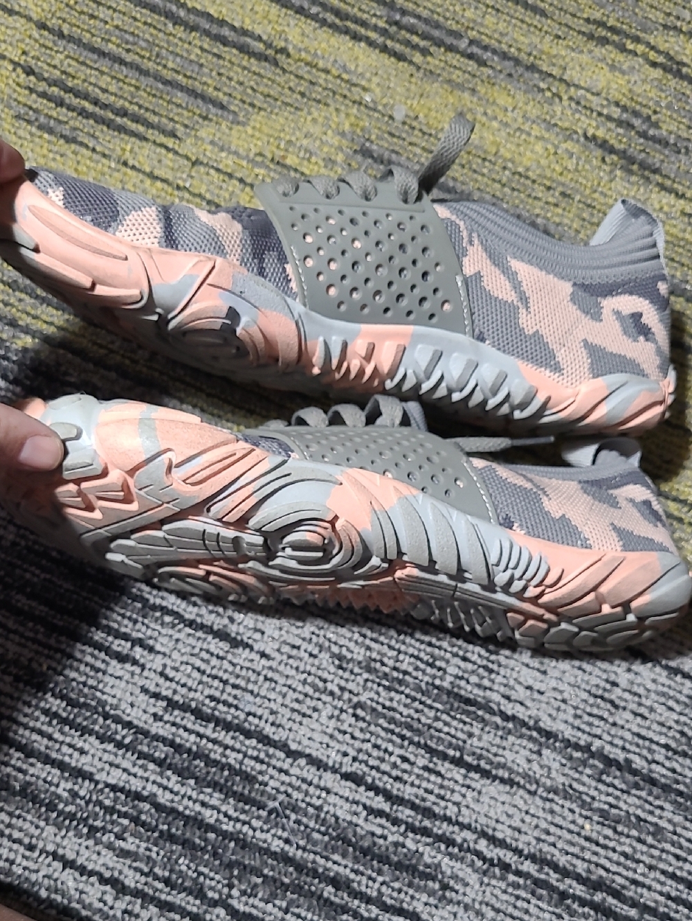 Pink And Gray Camo Shoes - Picture 4 of 7